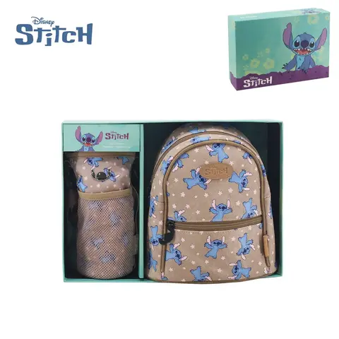 AMAYRA MOCHILA Y PORTA BOTELLA DISNEY STITCH