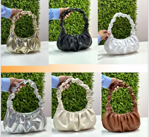 Bolsa drapeada - alça curta