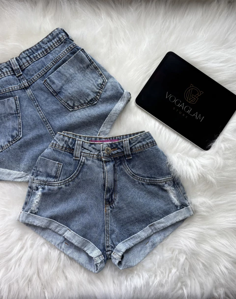 Shorts Jeans - Barra dobrada - comprar online