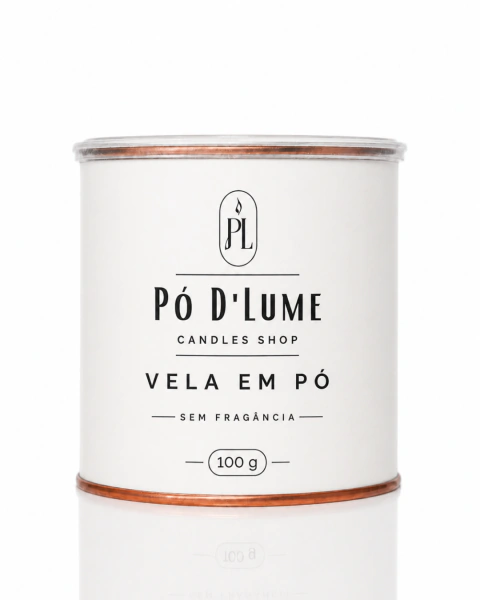 Vela em Pó Branco Marfim Pó D’Lume 100g – Vegetal, Vegana e Sem Parafina