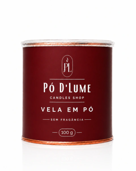 Vela em Pó Vermelho Marsala Pó D’Lume 100g – Vegetal, Vegana e Sem Parafina