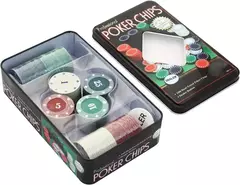 Fichero 100 Fichas Profesional Poker Casino Estuche Metal - comprar online