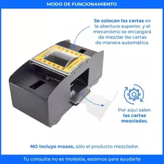 Mezclador Cartas Naipes Poker Automatico Deluxe Casino Negro Liso en internet