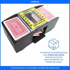 Mezclador Cartas Naipes Poker Automatico Deluxe Casino Negro Liso