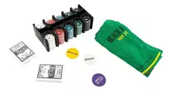 Set Póker Casino En Lata 200 Fichas Cartas Y Paño en internet