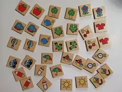 Juego De Mesa Memoria Figuras Madera - comprar online
