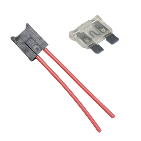 Kit 1 Porta Fusivel Comum Fio 2,5mm+ 10 Fusivel Lamina 25A