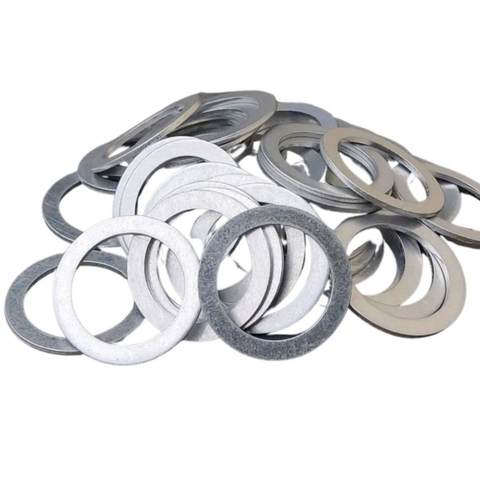 100 Unid Arruela Alumínio Bujão Int. 14mm Aba Larga Ext. 22m
