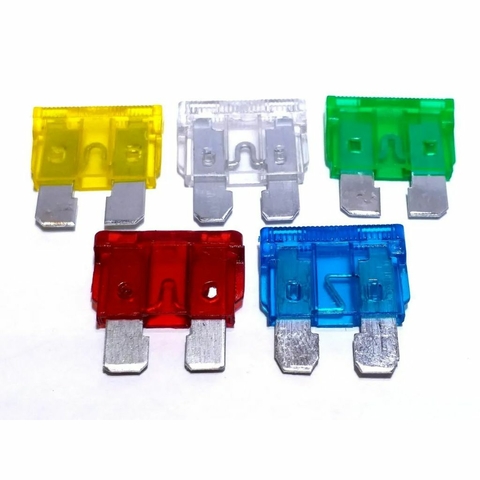 Kit Fusivel Lâmina 10, 15, 20, 25, 30 Amperes Médio 100 Unidades