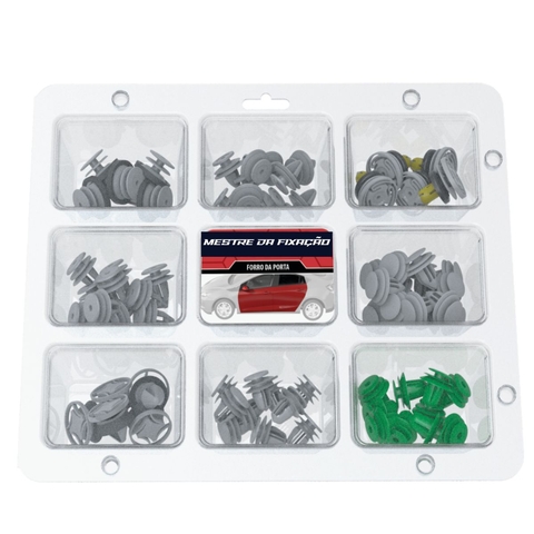 Kit C/190 Grampos Forro Porta Diversos - 9 Berços/Mix 02