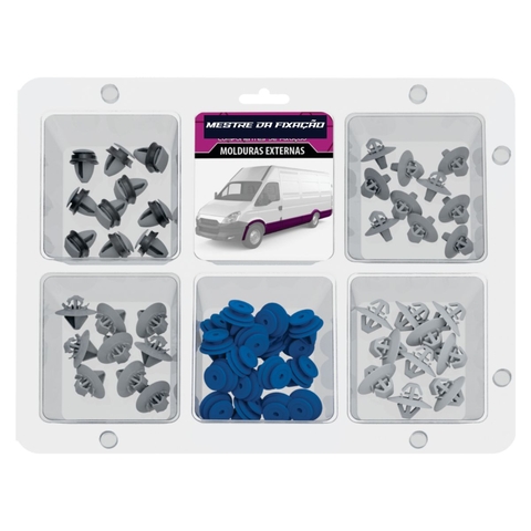 Kit C/100 Grampos Mold Plama/Friso/Spoiler - 6 Berços/Mix 03