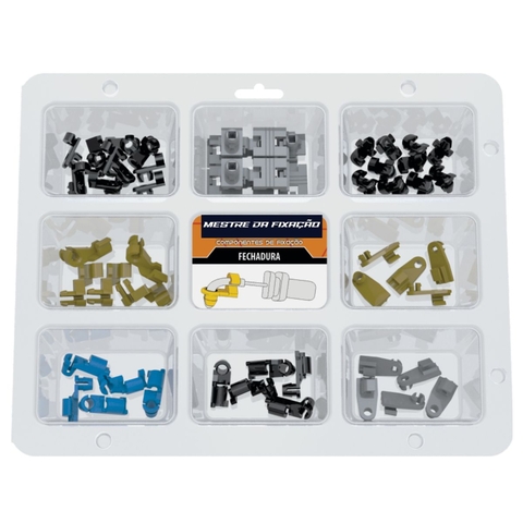 Kit C/55 Grampos Fechadura Mix Diversos - 9 Berços/Mix 02