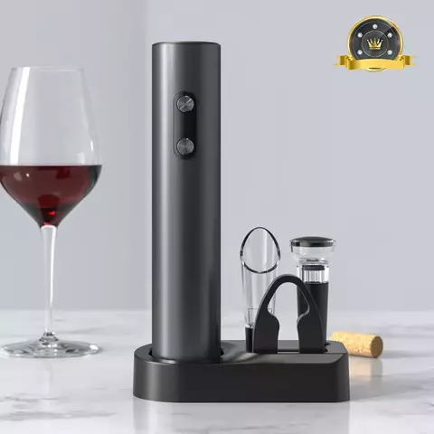 Conjunto Abridor de Vinho Elétrico com Aerador e Pourer Automático