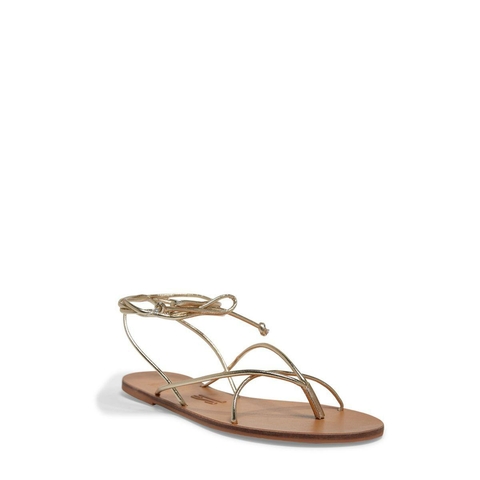 Rasteira Metalizada Dourada Amarração 05500