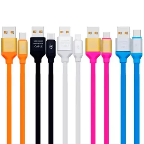 Cabo USB-C Siliconado 1.2 Metros - Cores Vibrantes e Alta Flexibilidade.