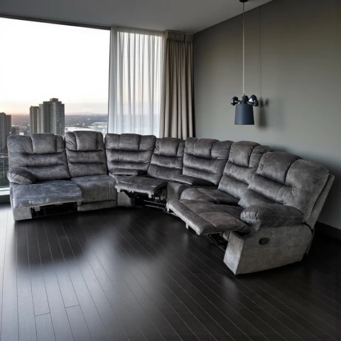 Sala Gunner 3 Reclinables Gris - comprar en línea