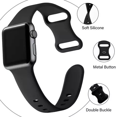 Pulseira de silicone para apple relógio banda 44mm 40mm 38mm 42mm pulseira puls