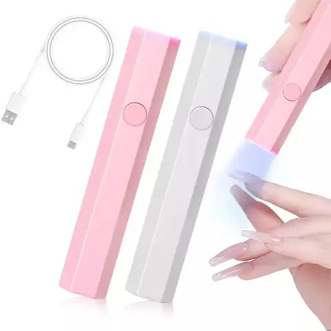 Lâmpada de Unhas LED UV Portátil – Recarregável, Leve e Potente | 3W, Temporizador 20/60s