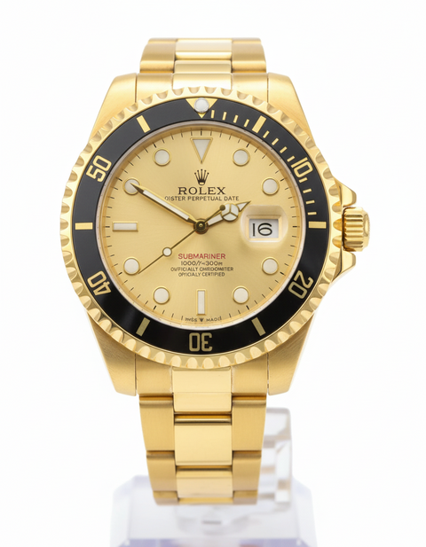 Relógio de Mergulho Submariner Dourado (Mostrador Champagne e Bezel Preto) - comprar online