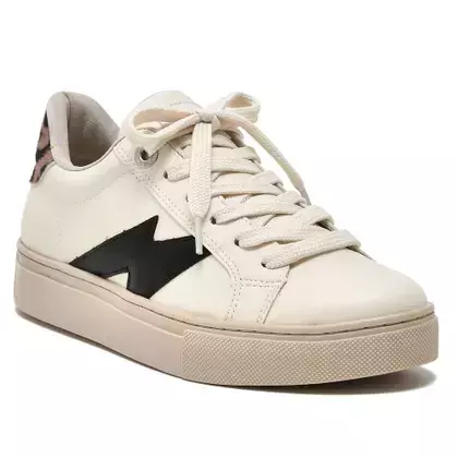 Tênis Casual Feminino Marfim Preto Frapuccino 08200204