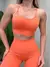 Conjunto Fitness em Poliamida Top Alça Fina e Calça Levanta Bumbum - comprar online