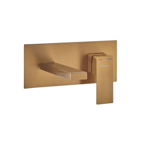 CUBE LAVATORIO PARED ORO MATE 11103OM