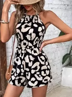 Macaquinho feminino leopardo - Zora Moda feminina