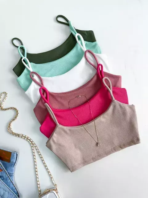 Top/ Cropped Alça Fina