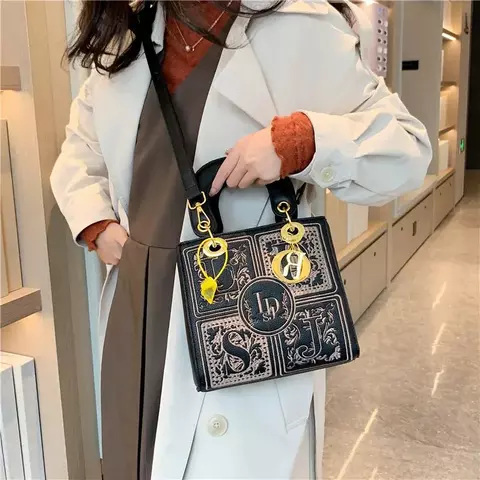 Bolsa de ombro estilo Dior de luxo – Bolsa crossbody elegante para mulheres