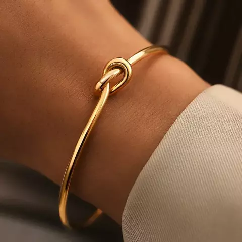 Pulseira Vintage Tecido Torcido em Aço Inoxidável – Unissex - comprar online