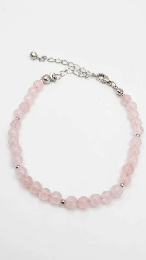 Pulseira de Quartzo Rosa