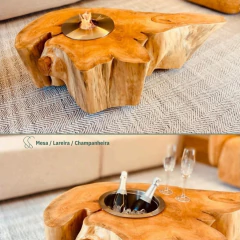 Mesa de centro com lareira e/ou champanheira