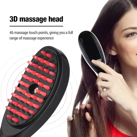 Spray elétrico massagem pente crescimento do cabelo vibração cabeça massagea