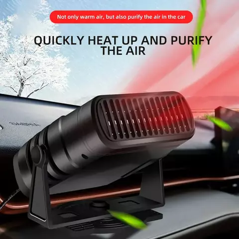 2 em 1 ventilador de refrigeração e aquecedor de carro 12v 120w 24v 200w pára