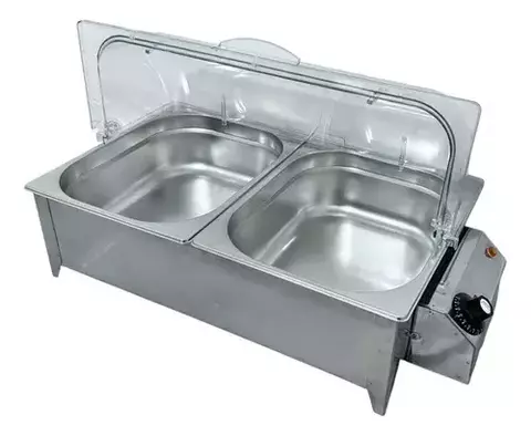 RECHAUD ELETRICO 2 CUBAS TAMPA ACRILICA (VAR)