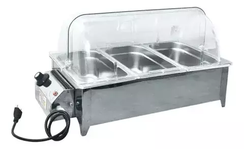 RECHAUD ELETRICO 3 CUBAS TAMPA ACRILICA (VAR)