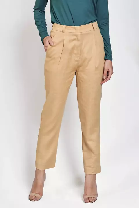 CALÇA ALFAIATARIA CARROT AREIA - comprar online