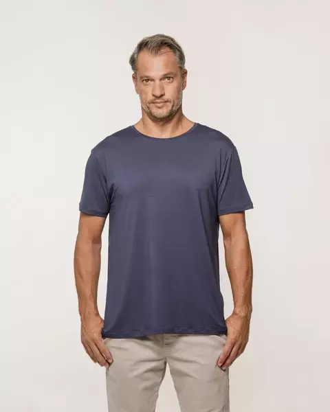 T-SHIRT GOLA REDONDA MODAL MASCULINA MARINHO