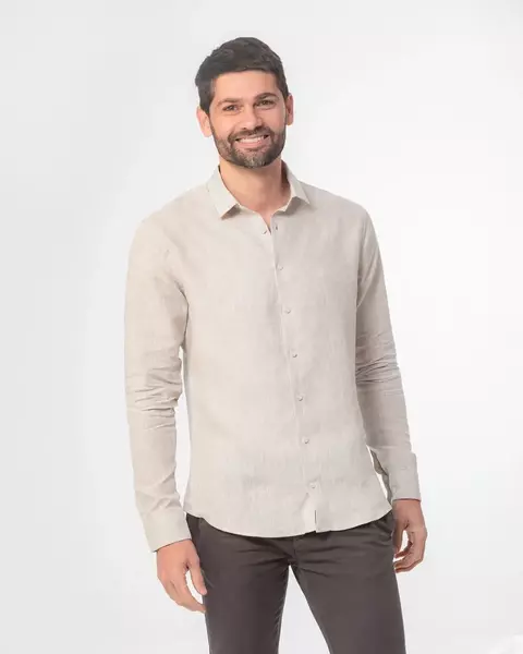 CAMISA LINHO MASCULINA NATURE - comprar online