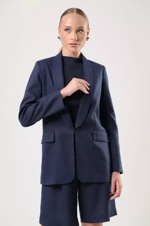 BLAZER ALFAIATARIA CLÁSSICO MARINHO - comprar online