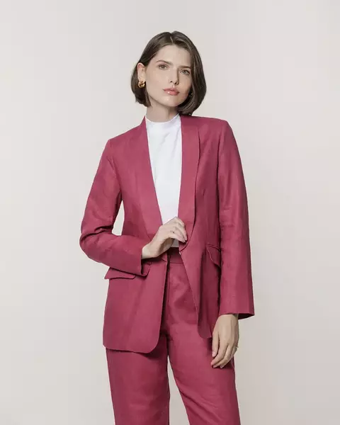 BLAZER ALFAIATARIA CLÁSSICO CHERRY - comprar online