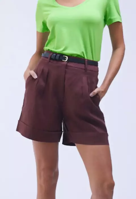 SHORTS ALFAIATARIA BITTER CHOCOLATE