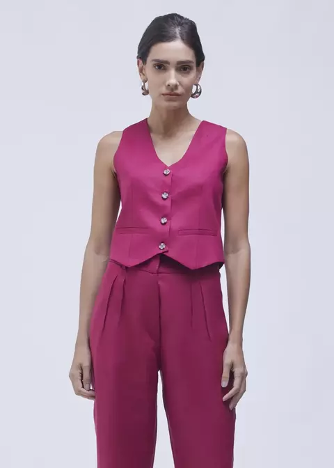 COLETE ALFAIATARIA CHERRY - comprar online