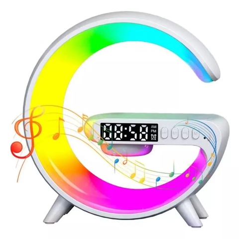 Lámpara de Mesa RGB con Parlante Bluetooth y Cargador Inalámbrico - comprar online