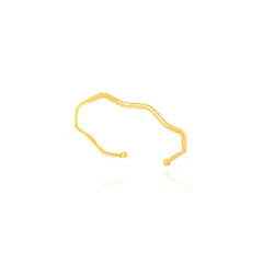 Bracelete Semijoia Ondulado Liso