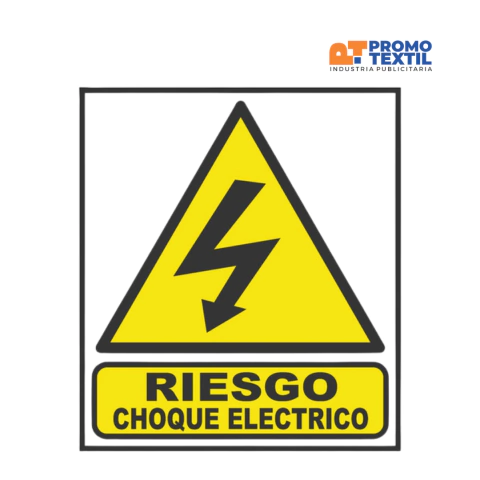 Cartel PVC Riesgo Choque Eléctrico - comprar online