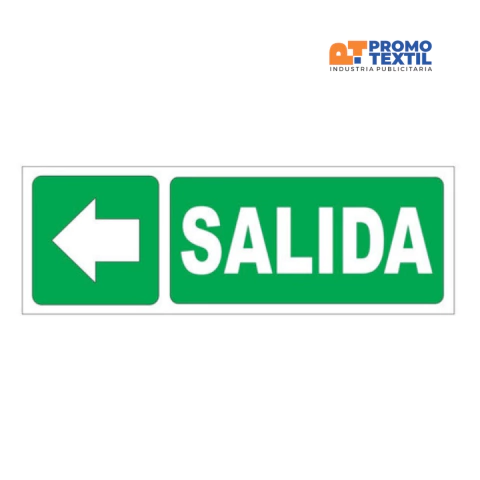 Cartel PVC Salida de Emergencia Izquierda - comprar online