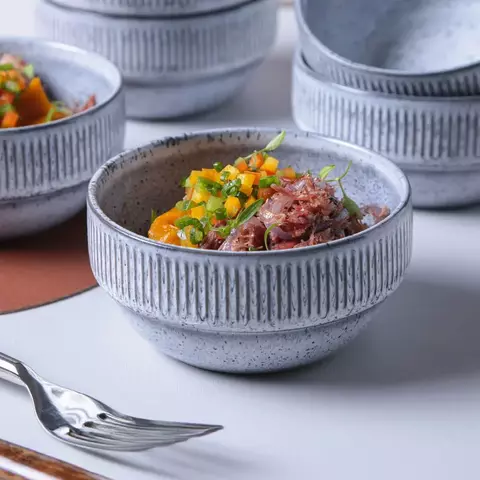 Conjunto com 6 Bowl Empilhável Linhas 330ml Echo