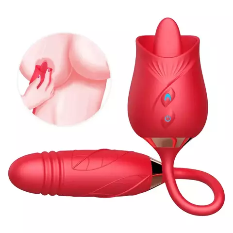 Vibrador Flexível 10 movimentos língua,10 modos vibração e 10 modos vai e vem - VI064