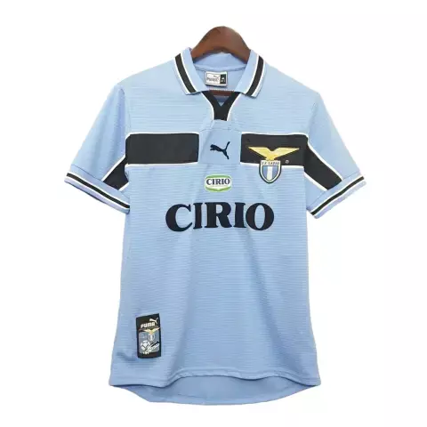 Camisa Retrô Lazio I 1999/2000 - Puma Masculina - Azul e preta - comprar online